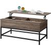 Modern Metal wood Lift-Top Coffee Table Sofa Laptop Desk