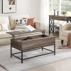 Modern Metal wood Lift-Top Coffee Table Sofa Laptop Desk