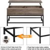 Modern Metal wood Lift-Top Coffee Table Sofa Laptop Desk