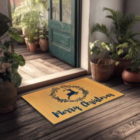 1 PCS of Christmas letter printed door mat with different sizes, absorbent, anti slip, wear-resistant decorative door mat suitable for doorways (size: 19.69in*31.5in/50cm*80cm)