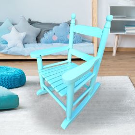 Children's rocking chair- Indoor or Outdoor -Suitable for kids-Durable (Color: Light Blue)