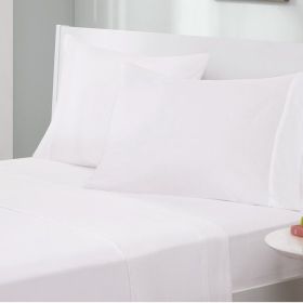 4-Piece Cotton Blend Jersey Sheet Set in White (size: Twin Xl/)