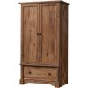 Drawer and Garment Rod Wardrobe Armoire