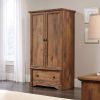 Drawer and Garment Rod Wardrobe Armoire