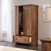 Drawer and Garment Rod Wardrobe Armoire